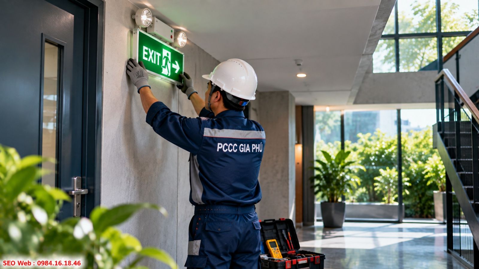Đèn thoát hiểm cần hiển thị rõ ràng tại hành lang và lối thoát