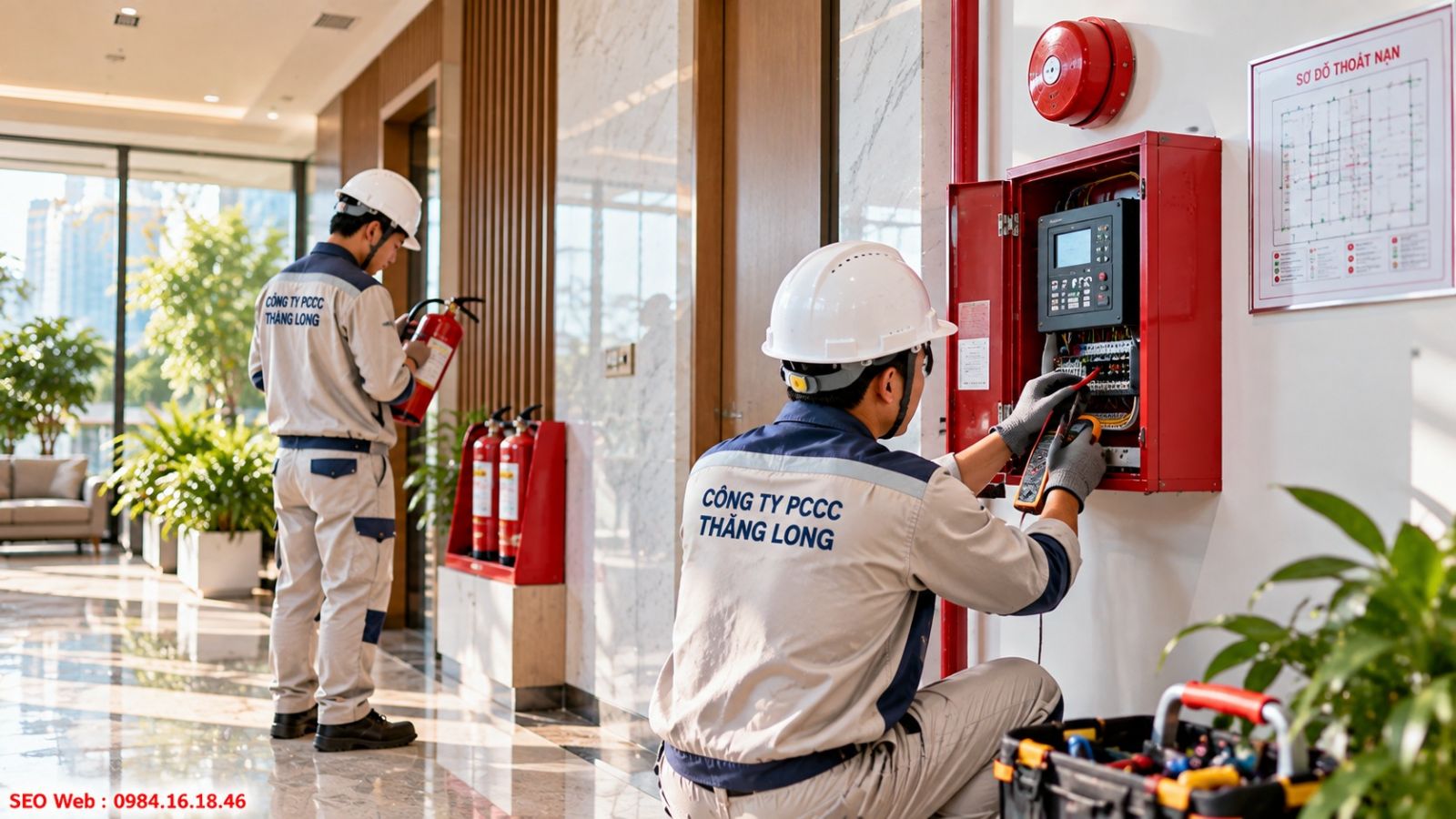 Thăng Long sử dụng thiết bị kiểm tra hệ thống PCCC chuyên dụng