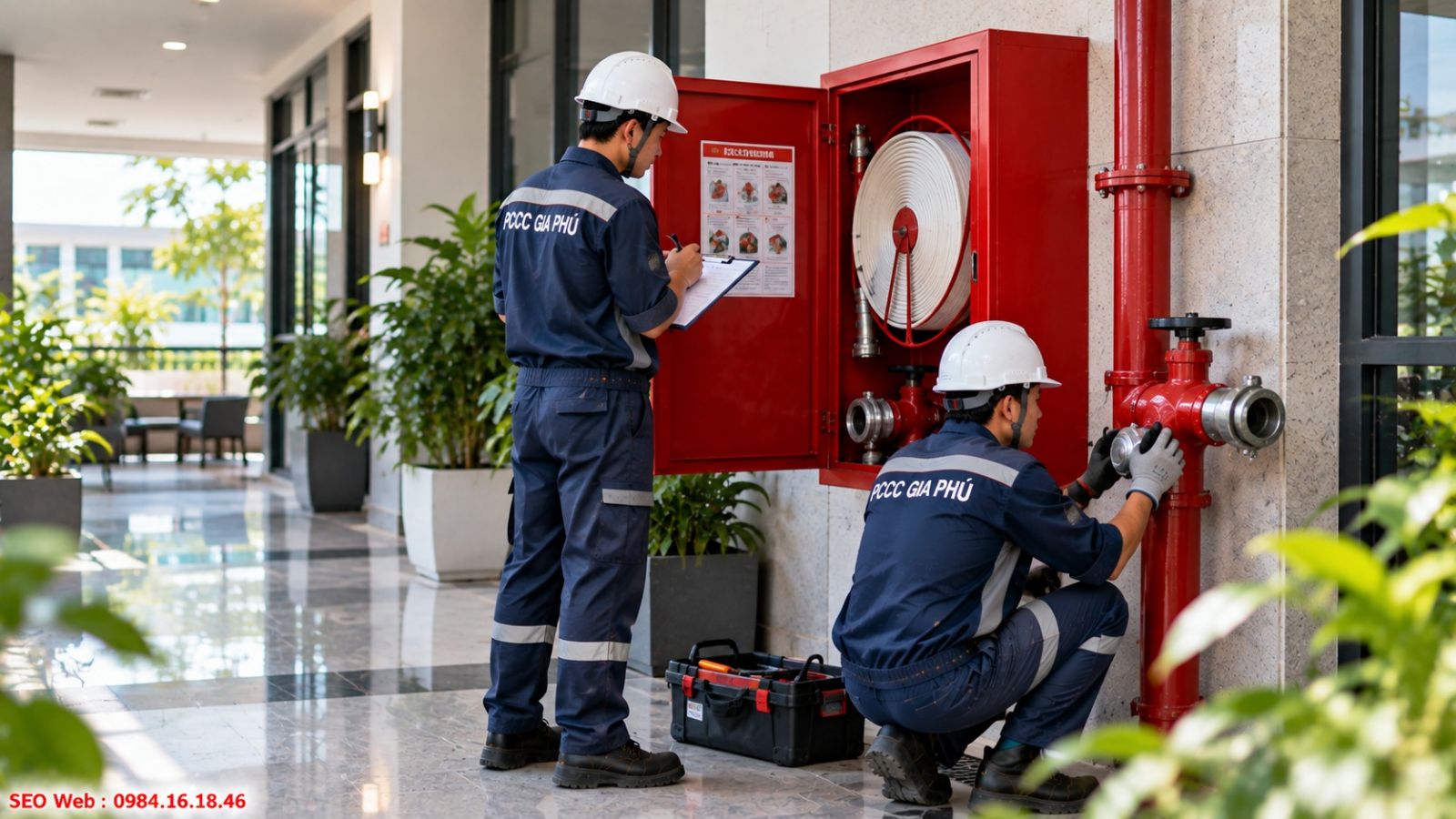 Thiết bị trong tủ chữa cháy phải nguyên vẹn và dễ triển khai
