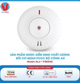 Đầu báo cháy khói liên động không dây kèm đế Wifi SafeFire AJ-760W