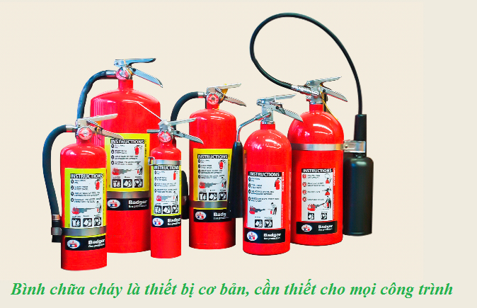 bình chữa cháy là thiết bị cần thiết cho mọi công trình