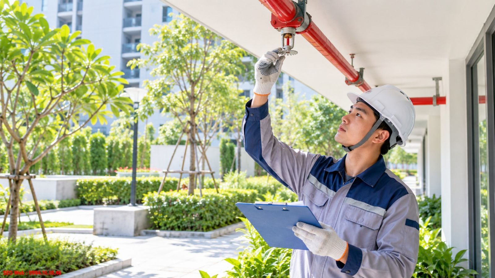 Đầu phun sạch và thông thoáng giúp nước phân bố hiệu quả