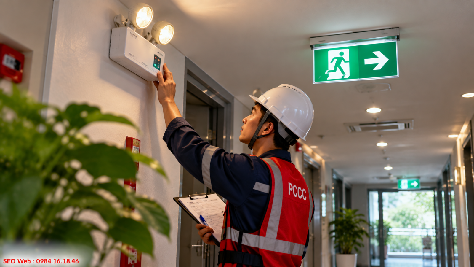 Đèn khẩn cấp hoạt động tốt giúp định hướng khi mất điện