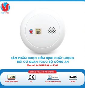 Đầu báo khói liên động không dây SafeFire HM2SA-1W